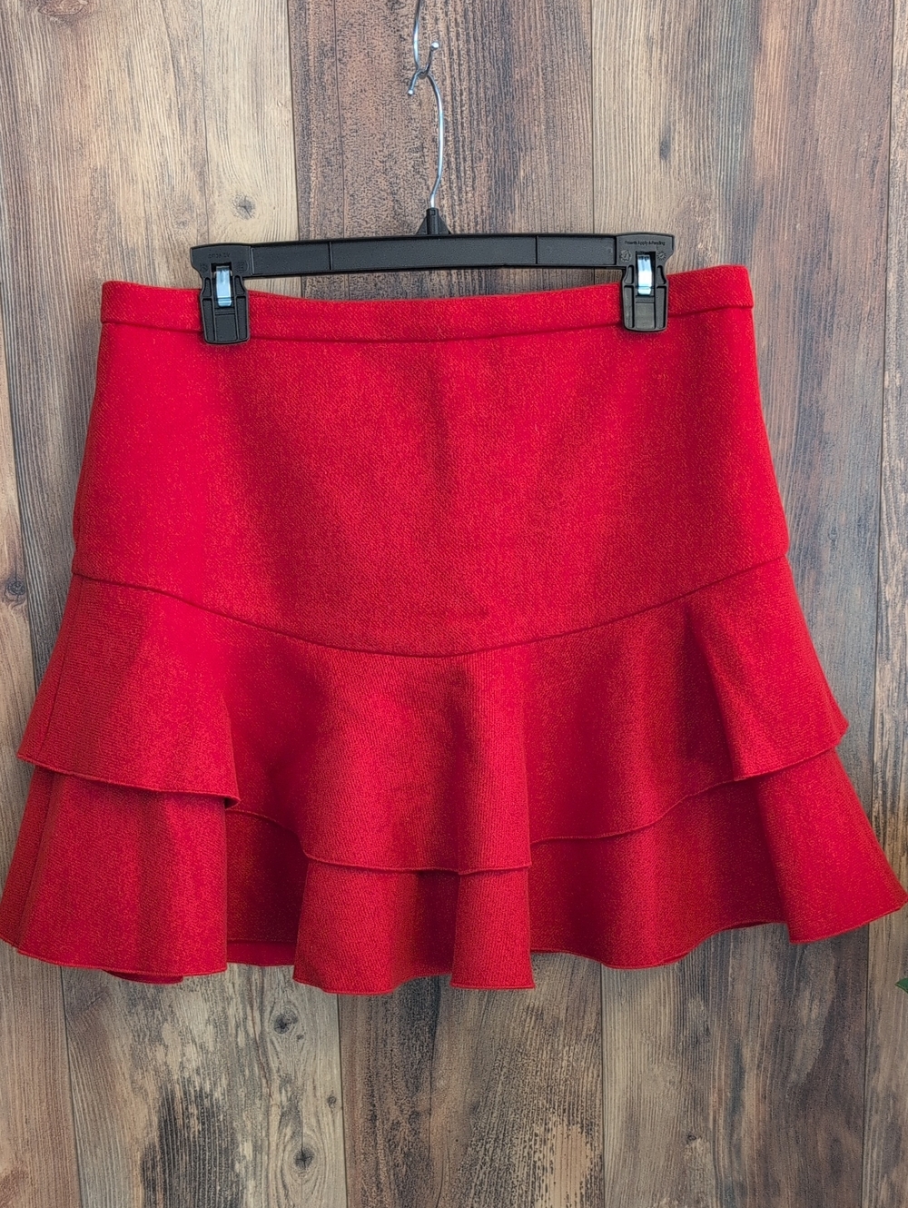 J. Crew Flounce Tiered Ruffle Wool Mini Skirt 6           915A
